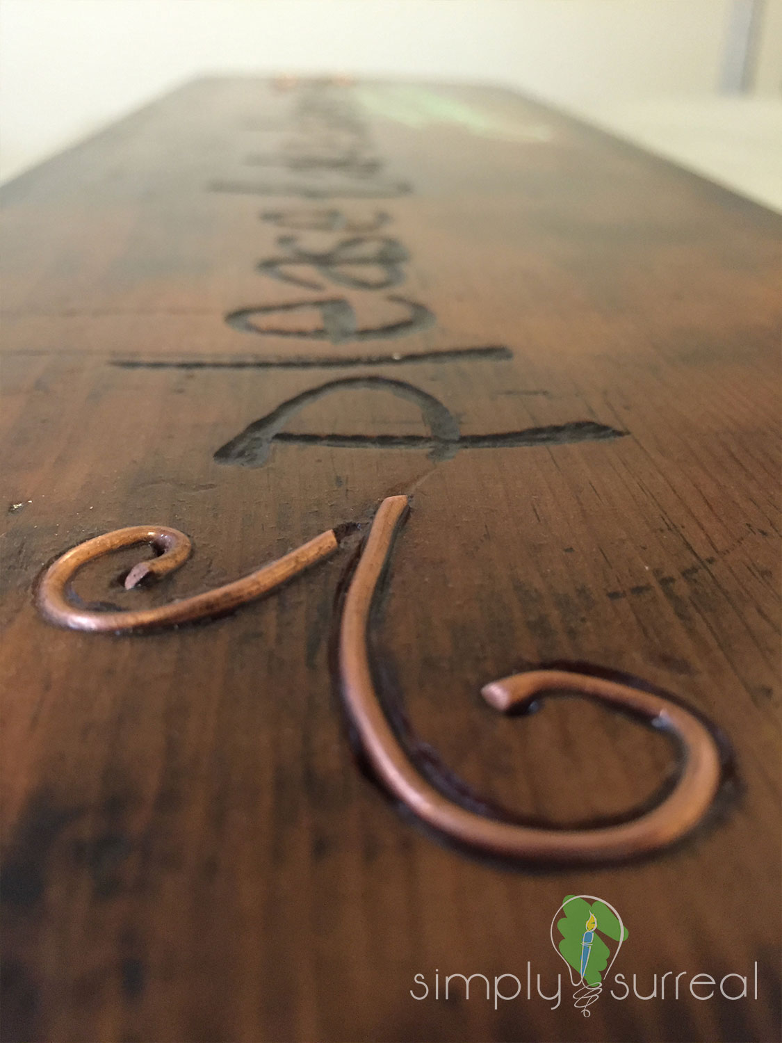 Sign Copper Inlay